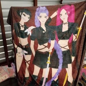 Anime Character Blanket with Sword Design